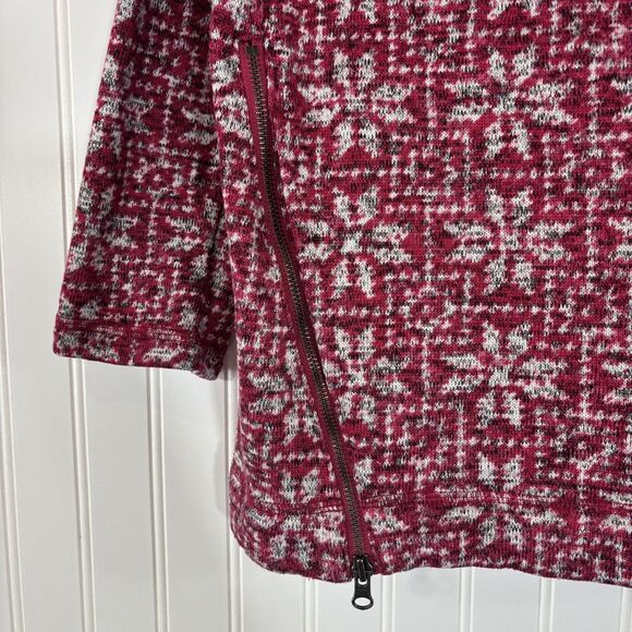 Talbots Womens Pink Hooded Sweater Size XP Winter Cozy Mature Leisure Ski Lodge - Picture 4 of 13